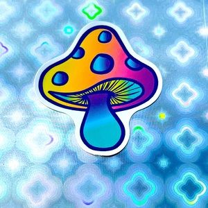 Magic Mushroom Shrooms Nature Art Accent Decor Single Waterproof Sticker